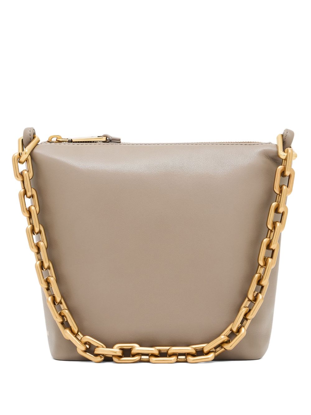 Emporio Armani Small Leather Hobo Bag in Dove Grey