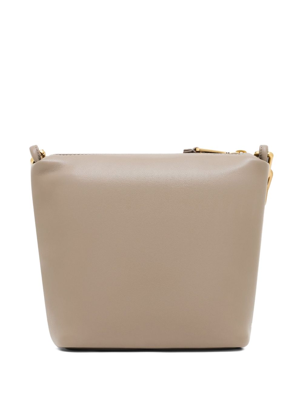 Emporio Armani Small Leather Hobo Bag in Dove Grey