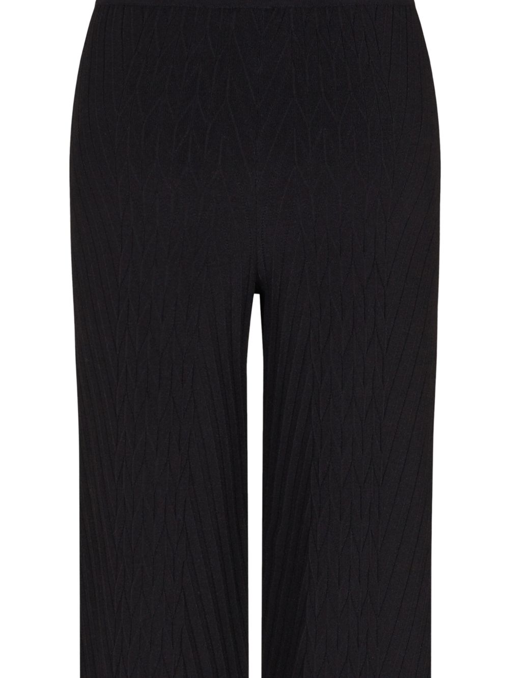 Emporio Armani Wide-Leg High-Waist Pleated Trousers Black black