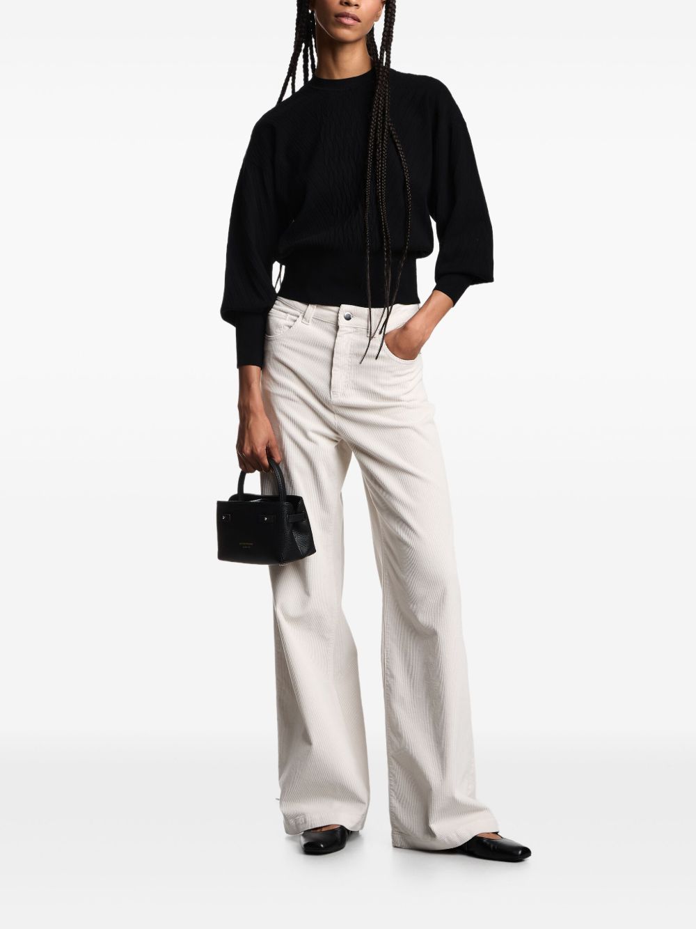 Emporio Armani Capsule Balloon Sleeve Black Sweater Black