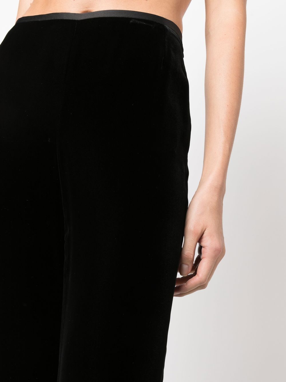 Emporio Armani Fine Knit Straight-Leg Trousers Black