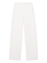 Emporio Armani Straight-Leg Ivory Trousers with Elastic Waistband Ivory