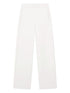 Emporio Armani Straight-Leg Ivory Trousers with Elastic Waistband Ivory