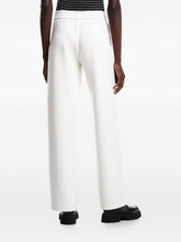 Emporio Armani Straight-Leg Ivory Trousers with Elastic Waistband Ivory