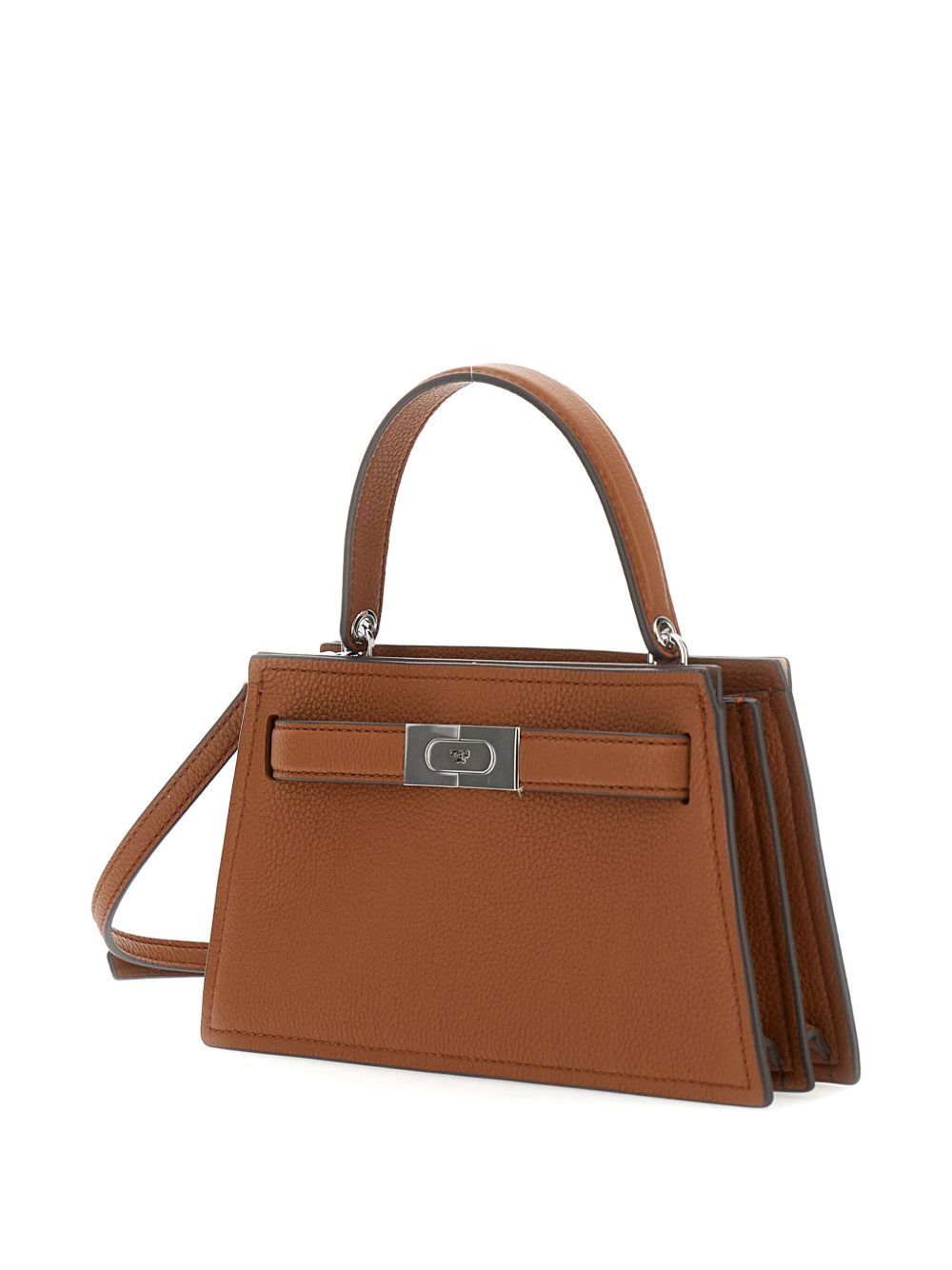 Tory Burch Lee Radziwill Small Leather Handbag Leather Brown