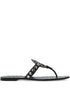 Tory Burch Studded Miller Leather Flat Sandals Black