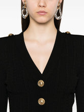 Balmain Shoulder buttons V-necked Cardigan Black
