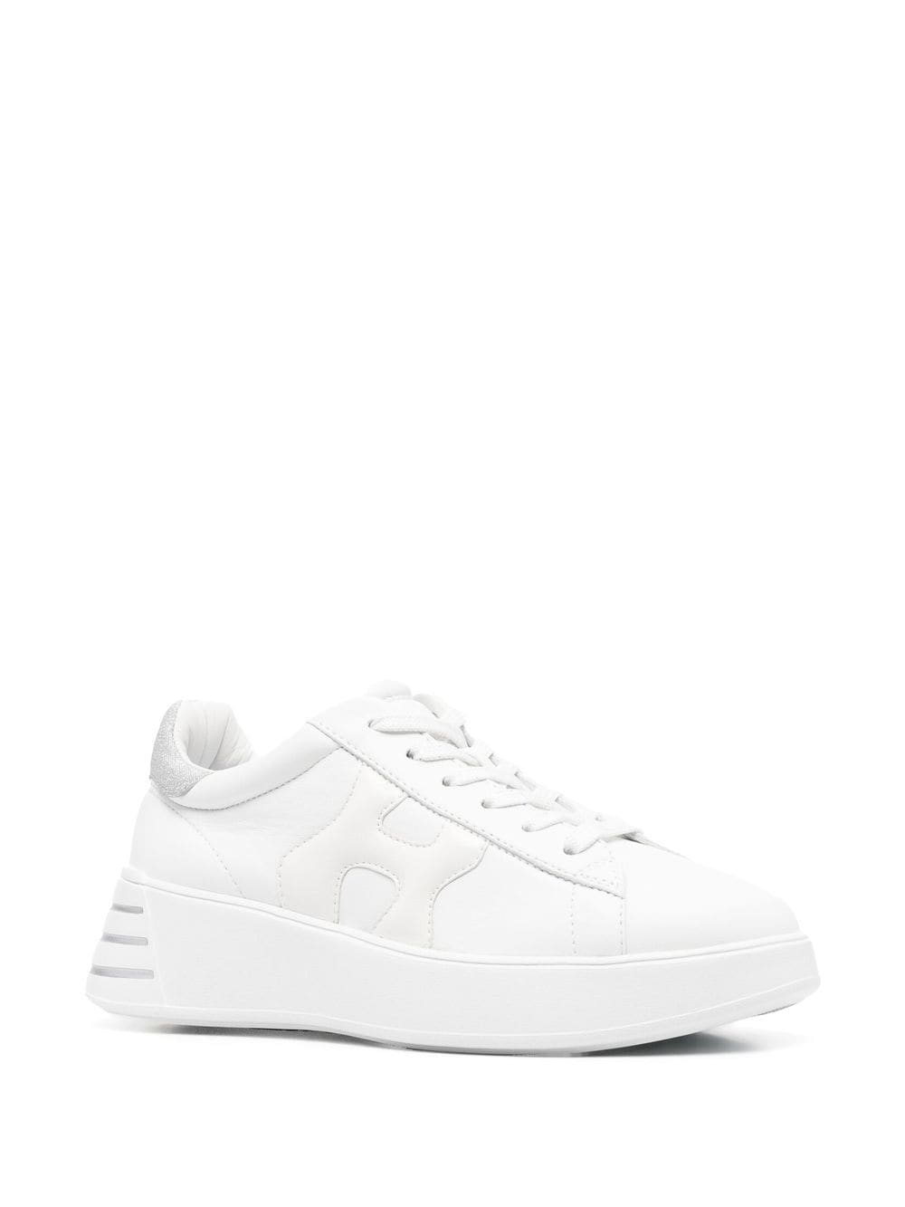 Hogan Pre Rebel Platform Leather Sneakers White