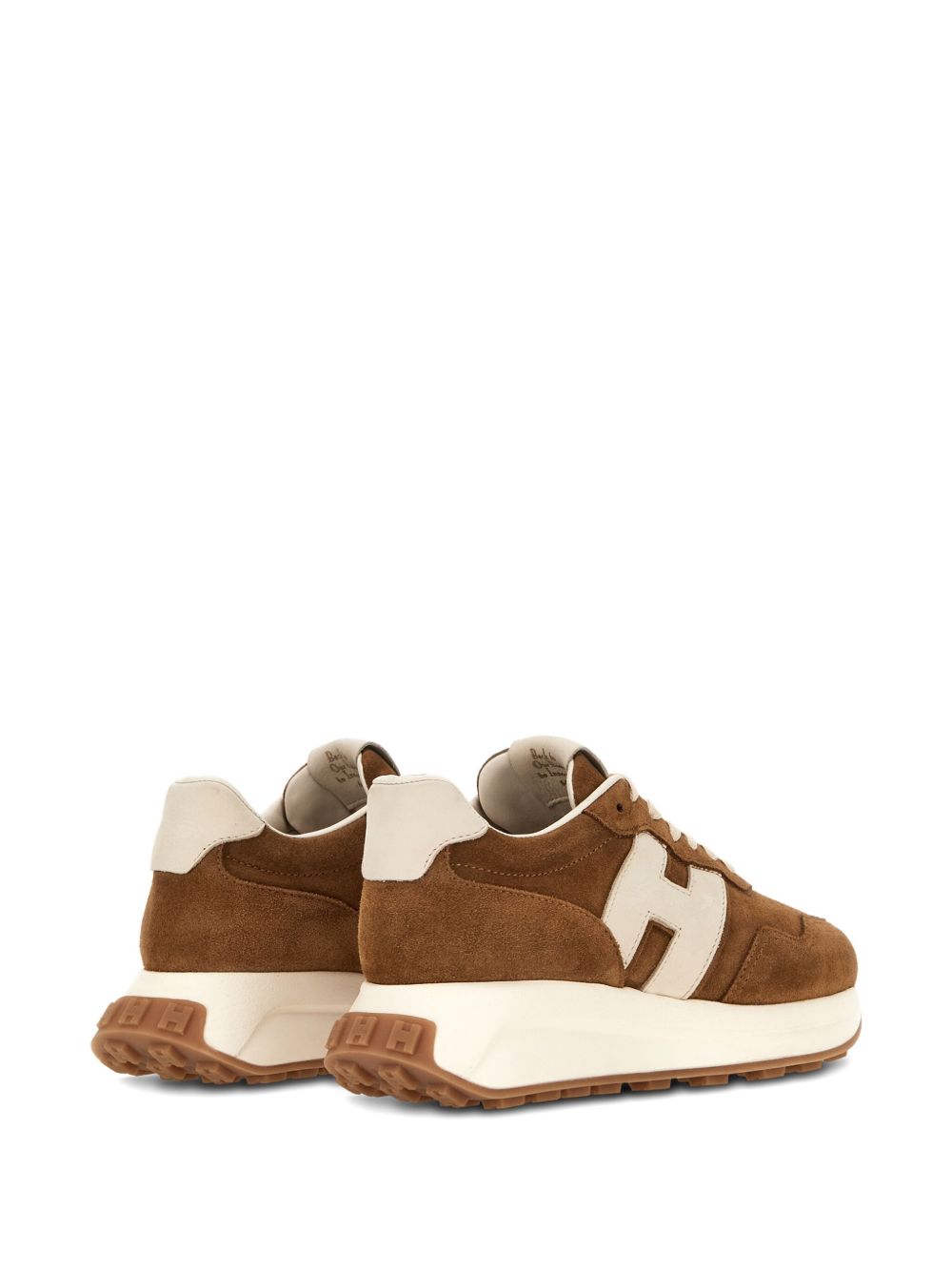 Hogan Pre H641 Leather Sneakers in Brown Leather Brown