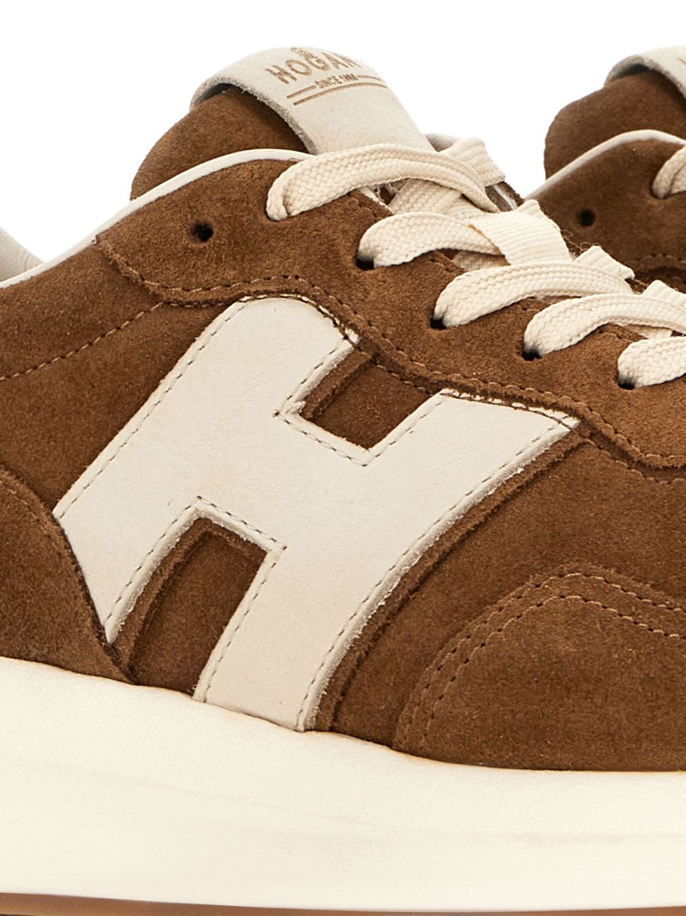 Hogan Pre H641 Leather Sneakers in Brown Leather Brown