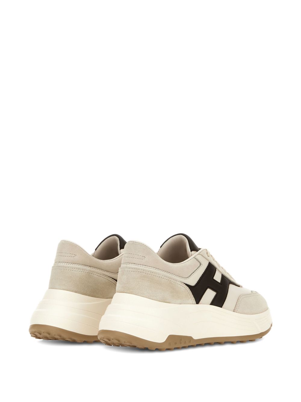 Hogan Pre Hi-Fi Lambskin and Calf Suede Sneakers Beige