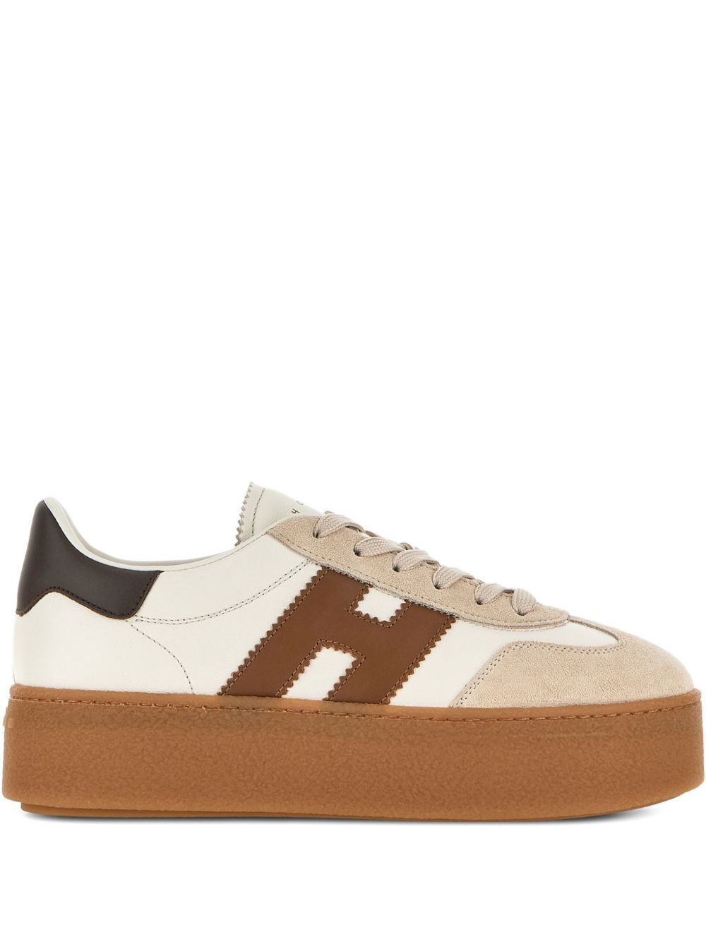 Hogan Pre Cool Leather Sheepskin Sneakers White