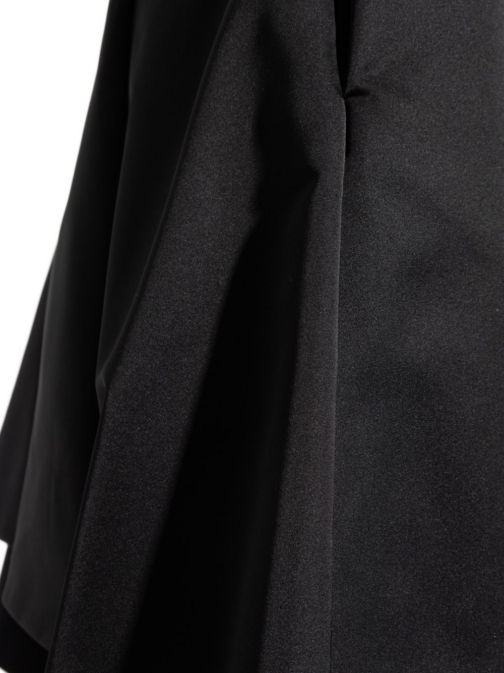 Alexander Mcqueen A-Line Black Satin Midi Skirt Black