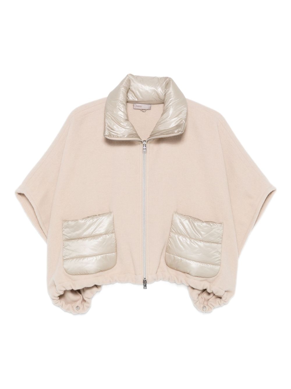 Herno Quilted Short-Sleeved Wool Jacket Powder powder