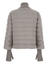 Herno Quilted Down High Neck Jacket in Powder Powder