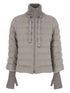 Herno Quilted Down High Neck Jacket in Powder Powder