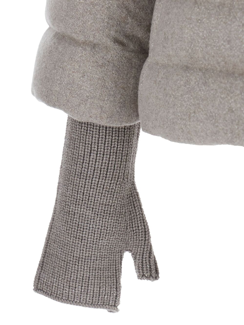 Herno Quilted Down High Neck Jacket in Powder Powder