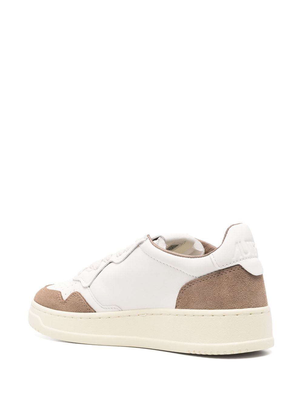 Autry Medialist Low Sneakers in Light Brown Leather light brown