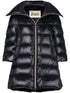 Herno Cleofe Quilted Midi Down Jacket Black black