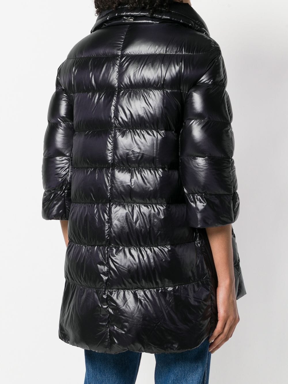 Herno Cleofe Quilted Midi Down Jacket Black black