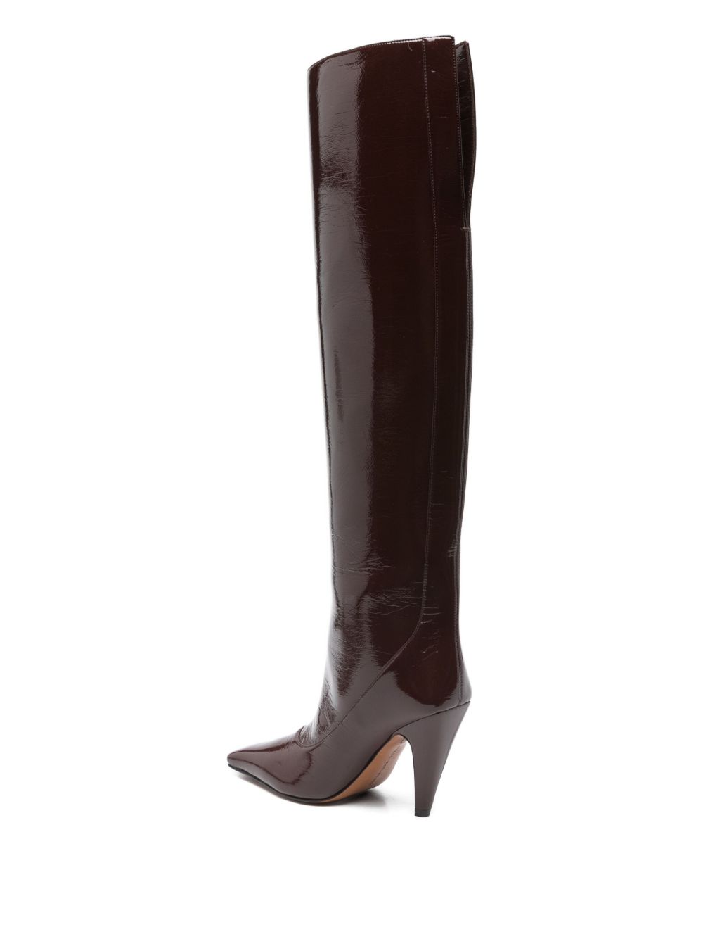 Stella McCartney Spur Knee-High Heeled Boots Brown