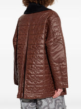 Ganni Quilted Nylon Jacket with Contrasting Collar Brown brown
