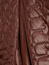 Ganni Quilted Nylon Jacket with Contrasting Collar Brown brown