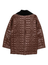 Ganni Quilted Nylon Jacket with Contrasting Collar Brown brown