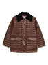 Ganni Quilted Nylon Jacket with Contrasting Collar Brown brown