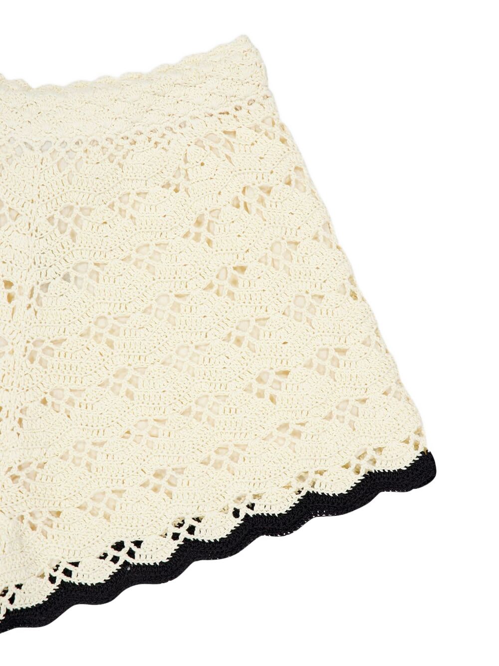 Zimmermann Rhiannon Crochet Cotton Shorts Beige