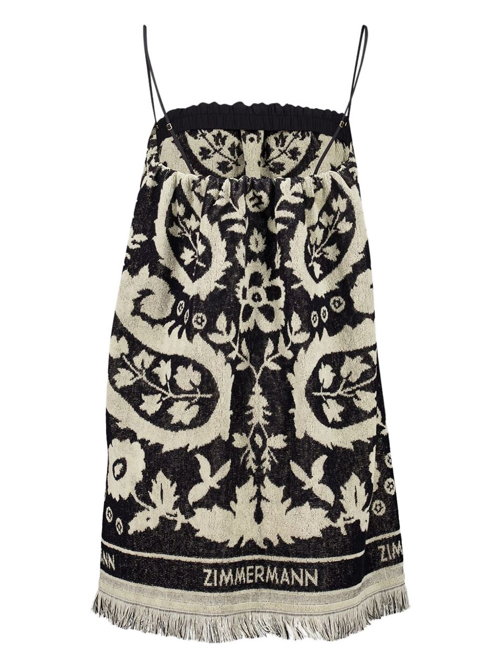 Zimmermann Rhiannon Printed Mini Dress Black black
