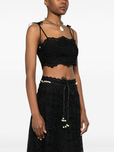 Zimmermann Rhiannon Embroidered Scalloped Corset Top Black black