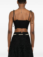 Zimmermann Rhiannon Embroidered Scalloped Corset Top Black black