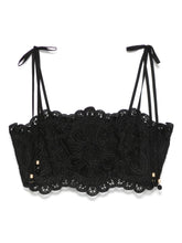Zimmermann Rhiannon Embroidered Scalloped Corset Top Black black