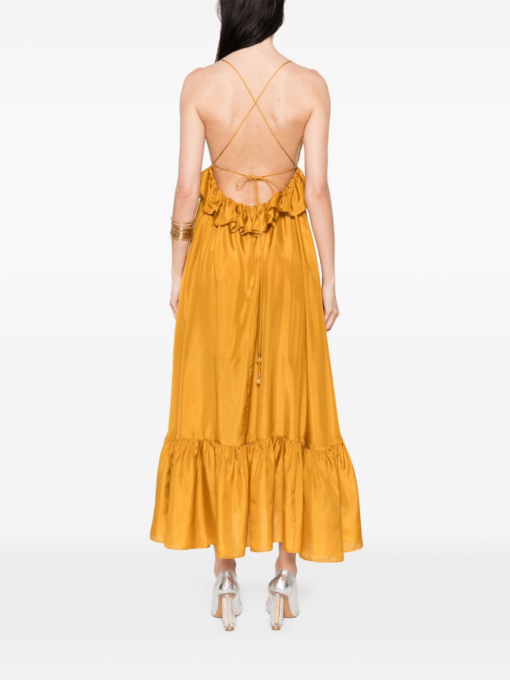 Zimmermann Rhiannon Silk Maxi Dress Golden