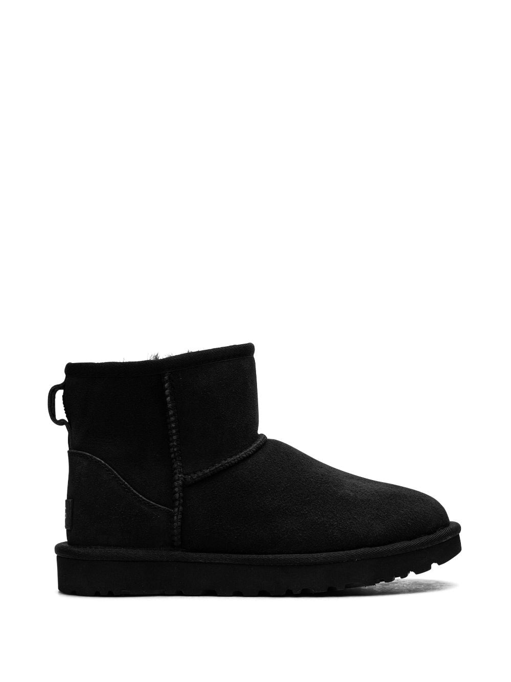 Ugg Australia Classic Mini II Shearling-Lined Black Ankle Boots Black
