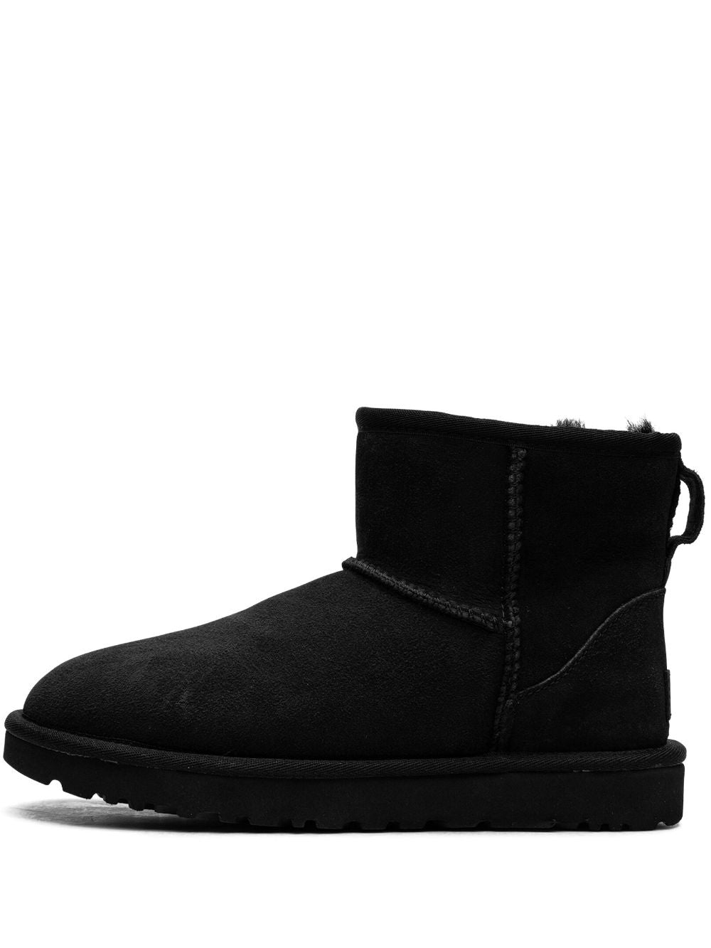 Ugg Australia Classic Mini II Shearling-Lined Black Ankle Boots Black