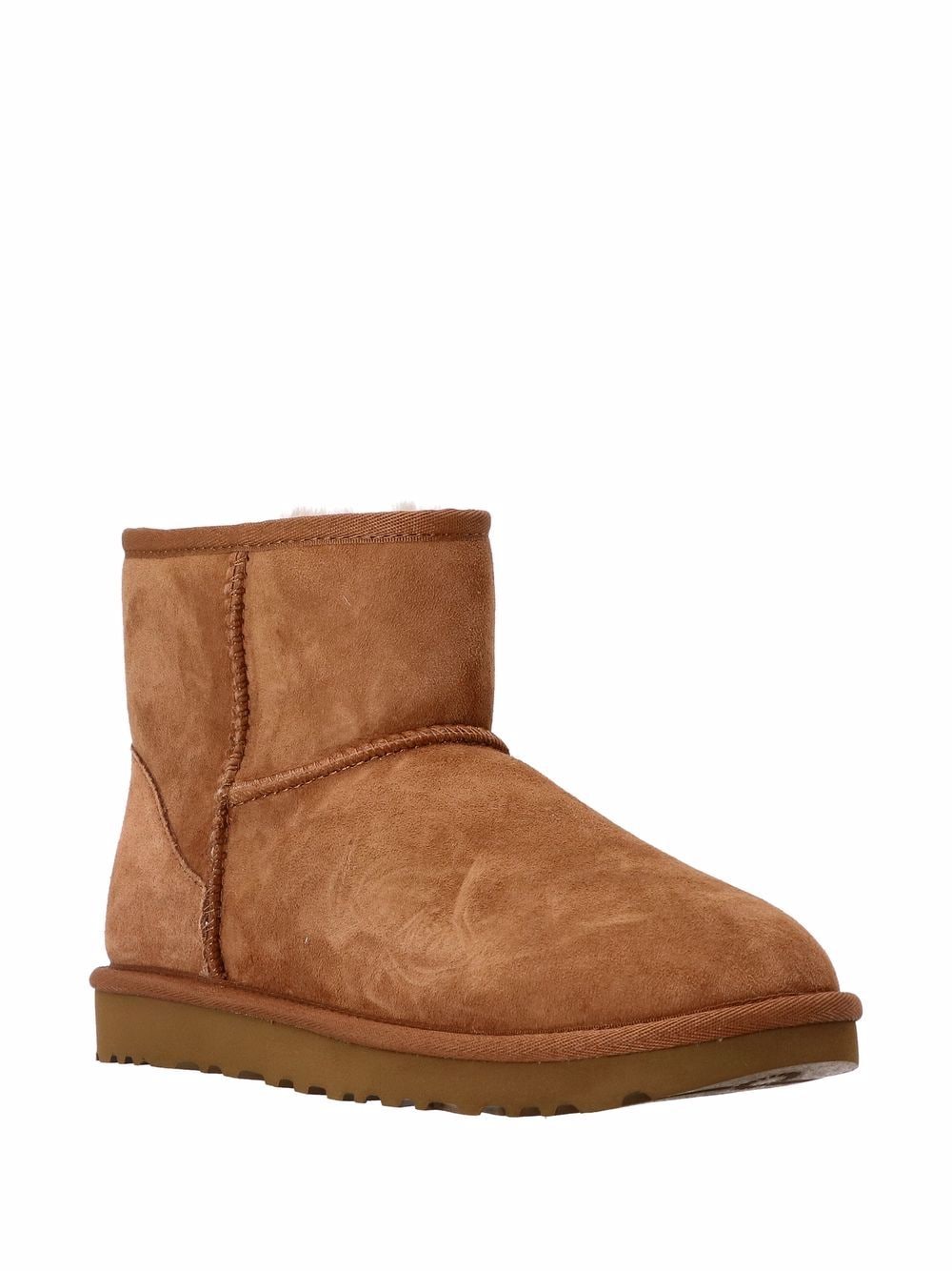 Ugg Australia Classic Mini II Shearling-Lined Ankle Boots Beige Beige