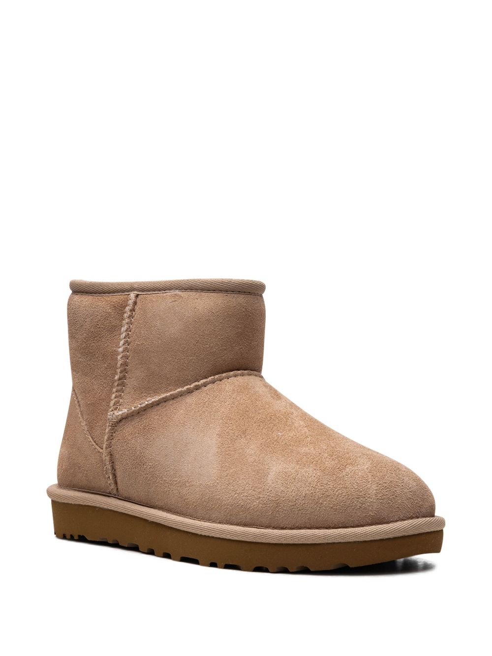 Ugg Australia Classic Mini II Suede Sheepskin Boots Beige