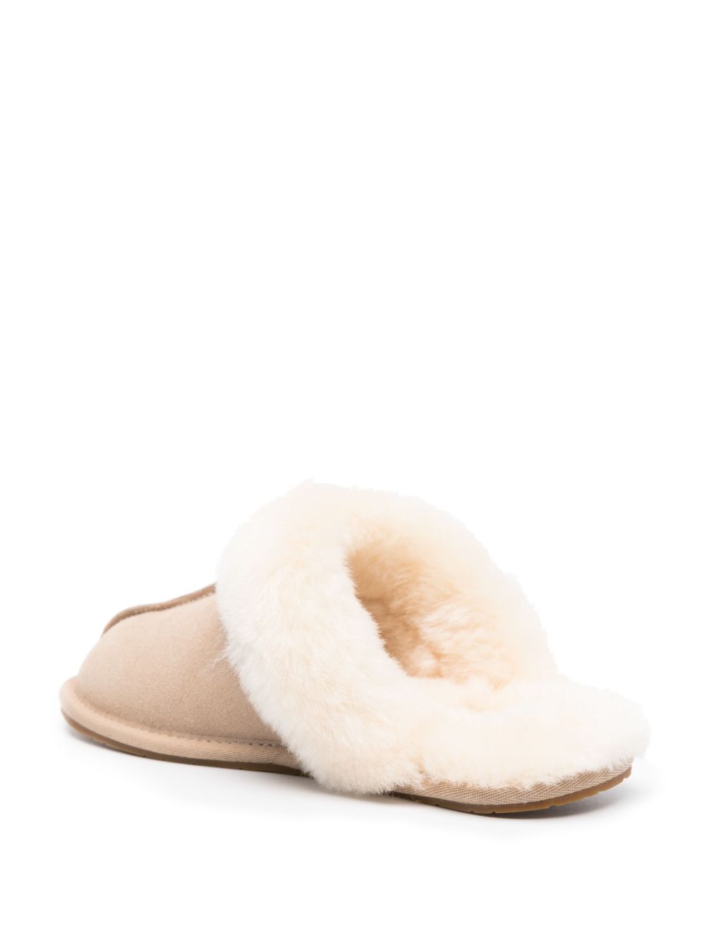 Ugg Australia Scuffette II Shearling Suede Slip-On Sandals Beige