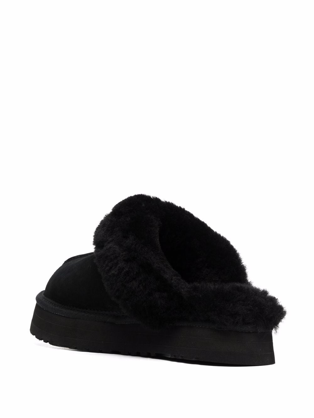 Ugg Australia Shearling-Lined Suede Slip-On Sandals Black black