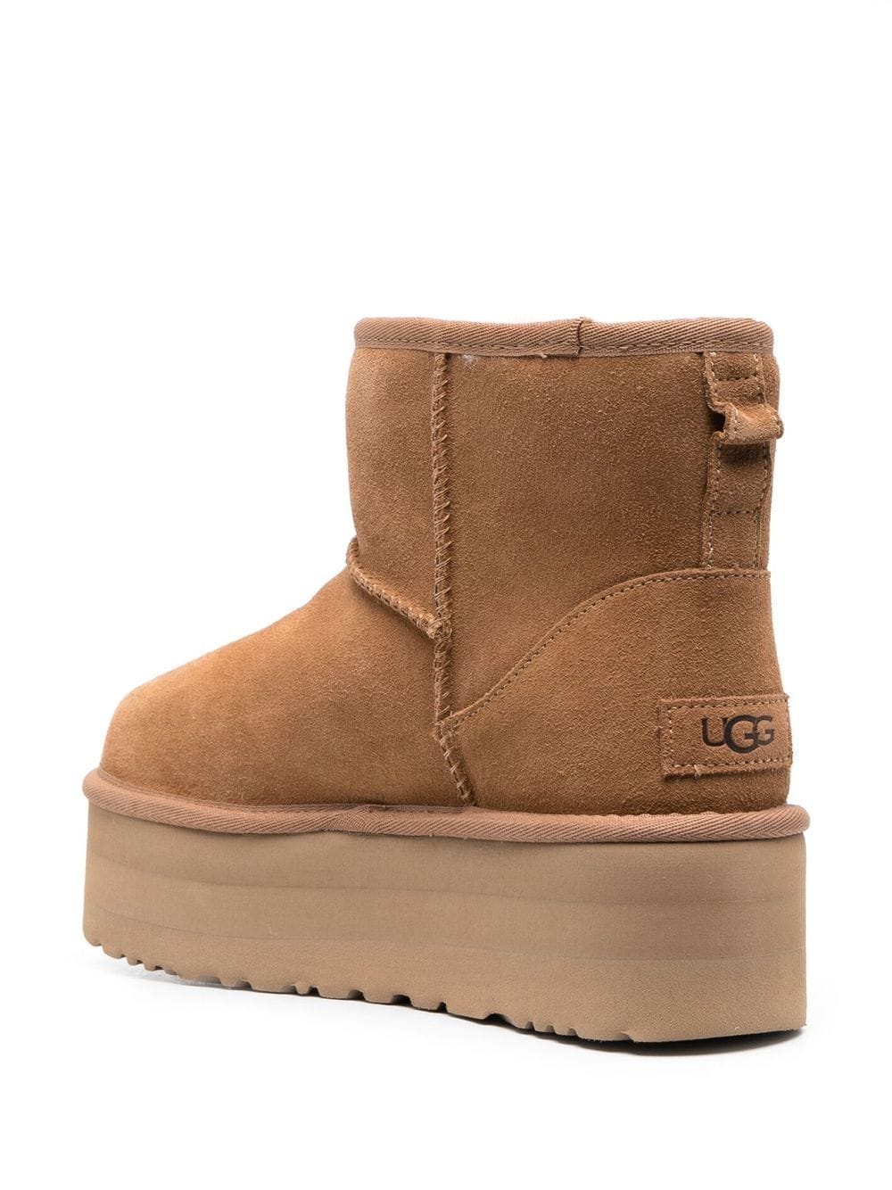 Ugg Australia Classic Mini Platform Suede Boots Beige