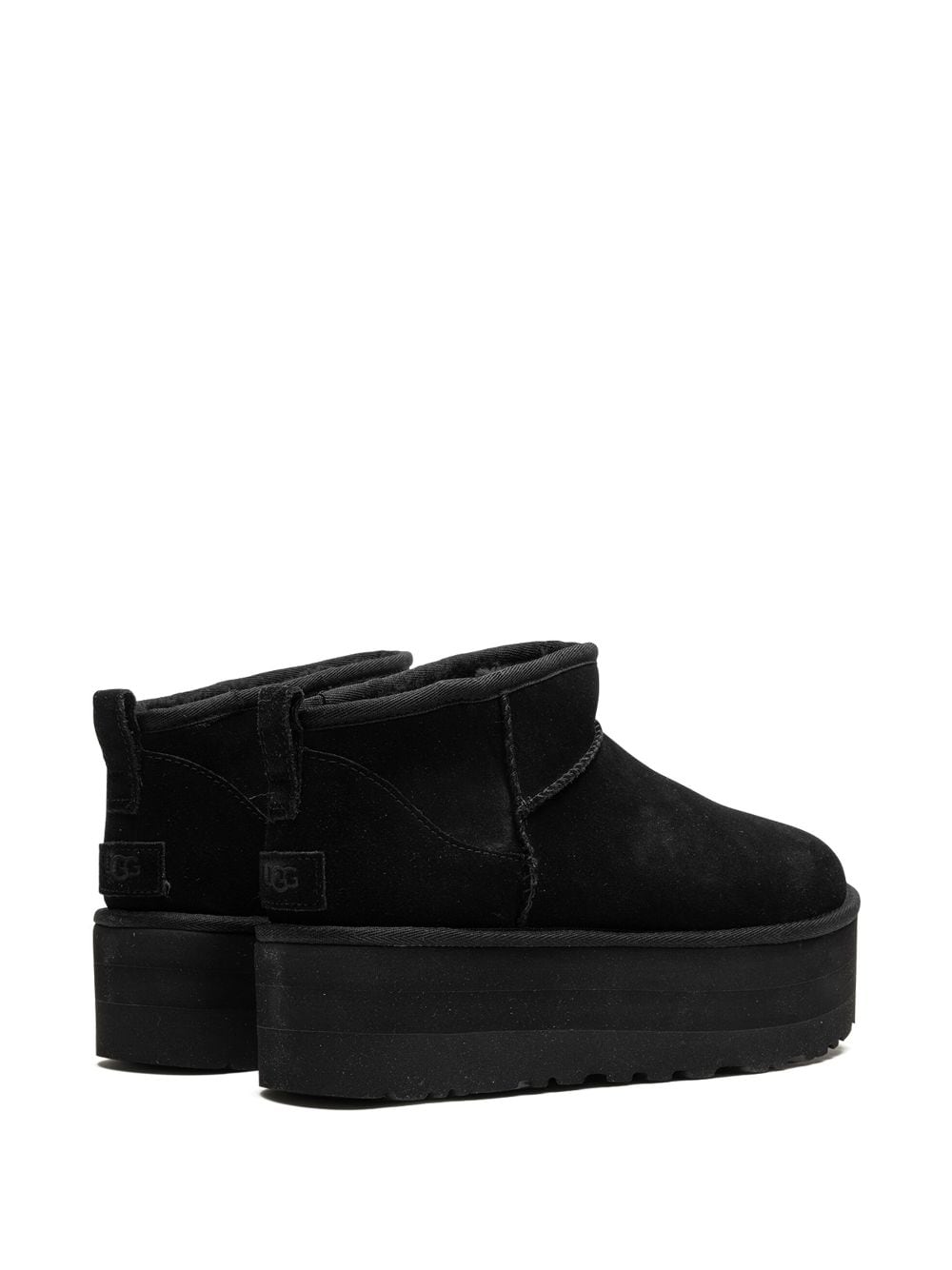 Ugg Australia Classic Ultra Mini Platform Black Suede Ankle Boots Black
