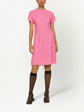 Dolce & Gabbana Rachel Wool Tweed Mini Dress Pink