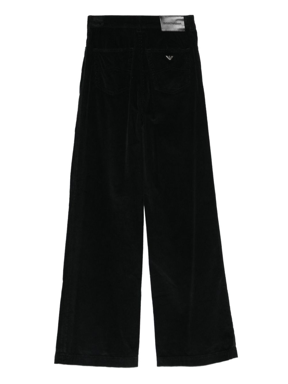 Emporio Armani Wide-Leg Corduroy Denim Jeans Black black