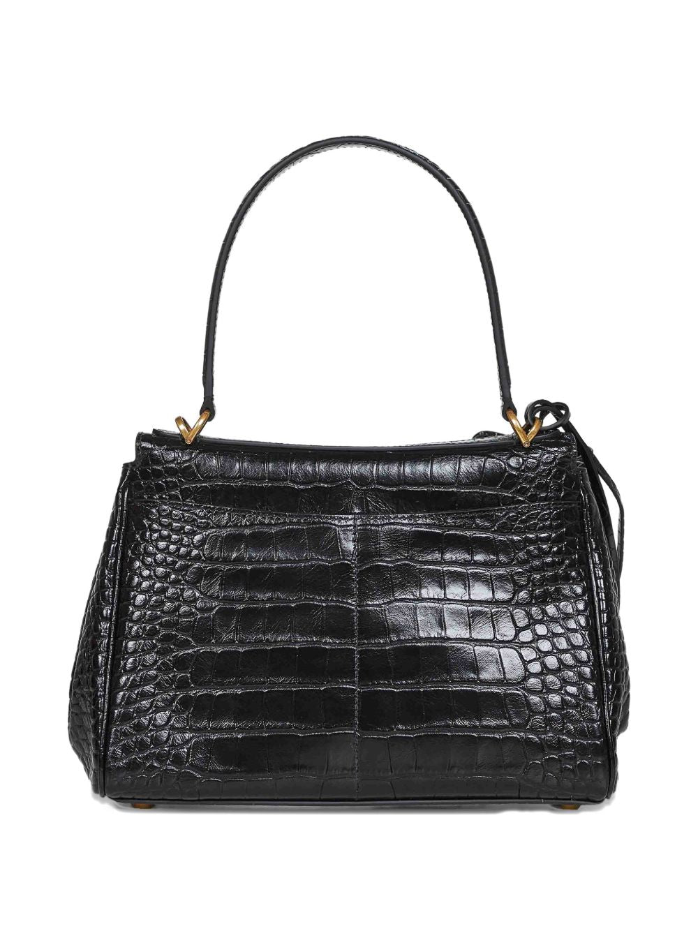 Balenciaga Rodeo Medium Leather Shoulder Bag Black