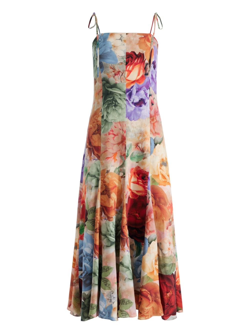 Alice + Olivia Jeannette Floral Midi Dress Multicolour