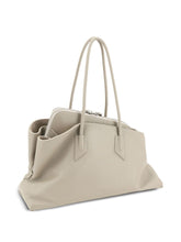 The Attico La Passeggiata Medium Leather Shoulder Bag White