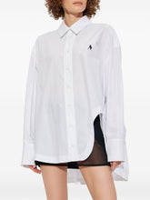 The Attico Cotton Logo-Embroidered Shirt White