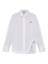 The Attico Cotton Logo-Embroidered Shirt White